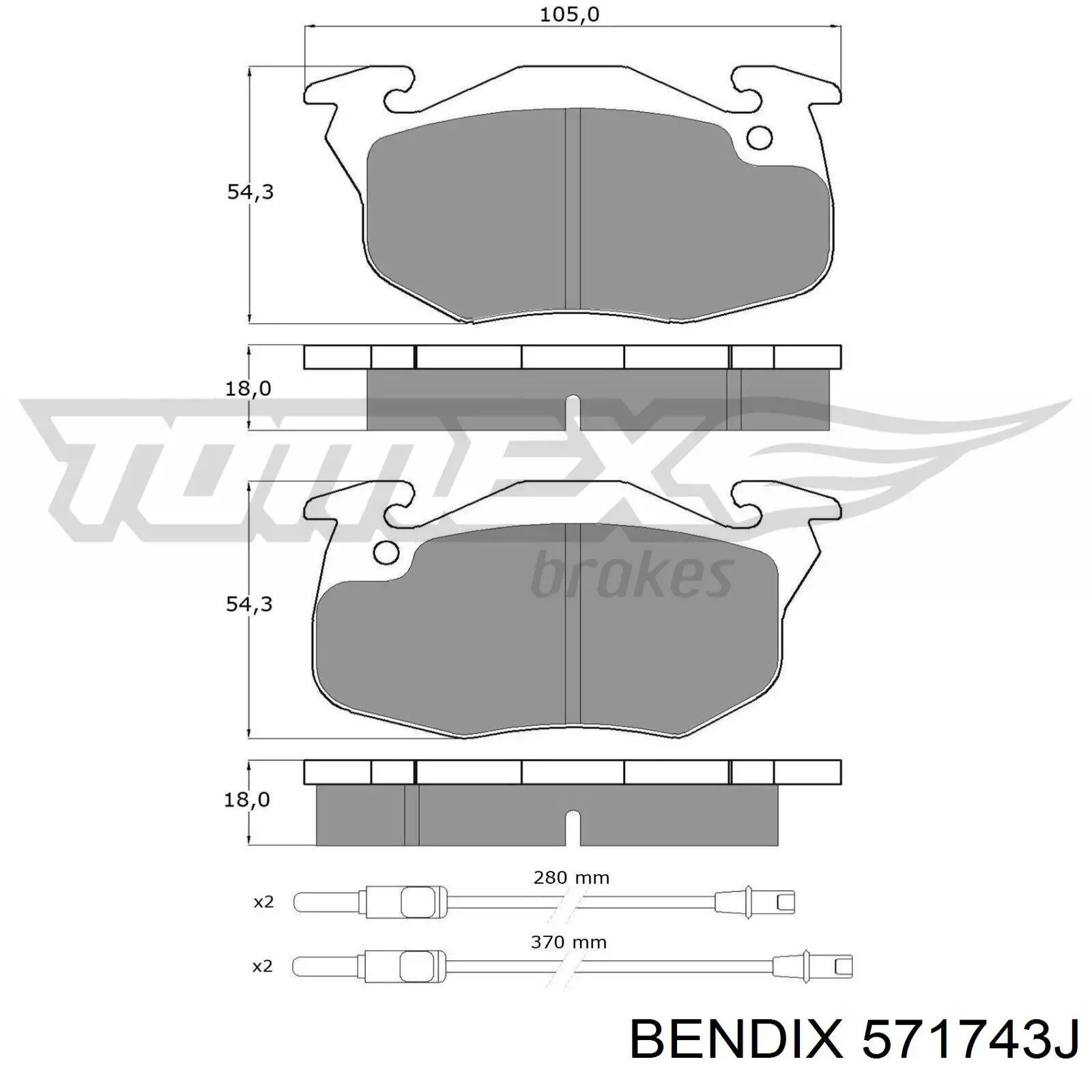 571743J Jurid/Bendix pastillas de freno delanteras