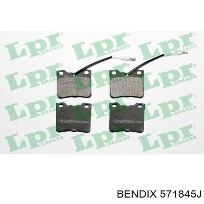 571845J Jurid/Bendix pastillas de freno traseras