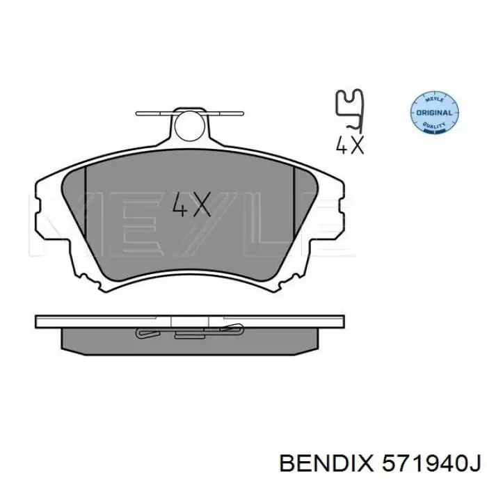 571940J Jurid/Bendix pastillas de freno delanteras