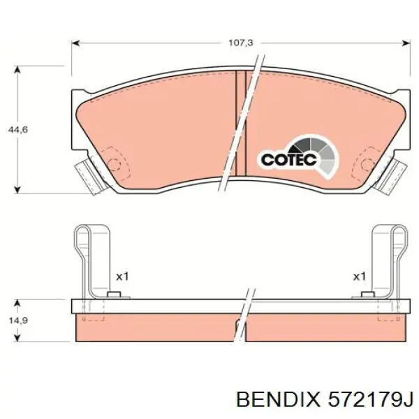 572179J Jurid/Bendix pastillas de freno delanteras