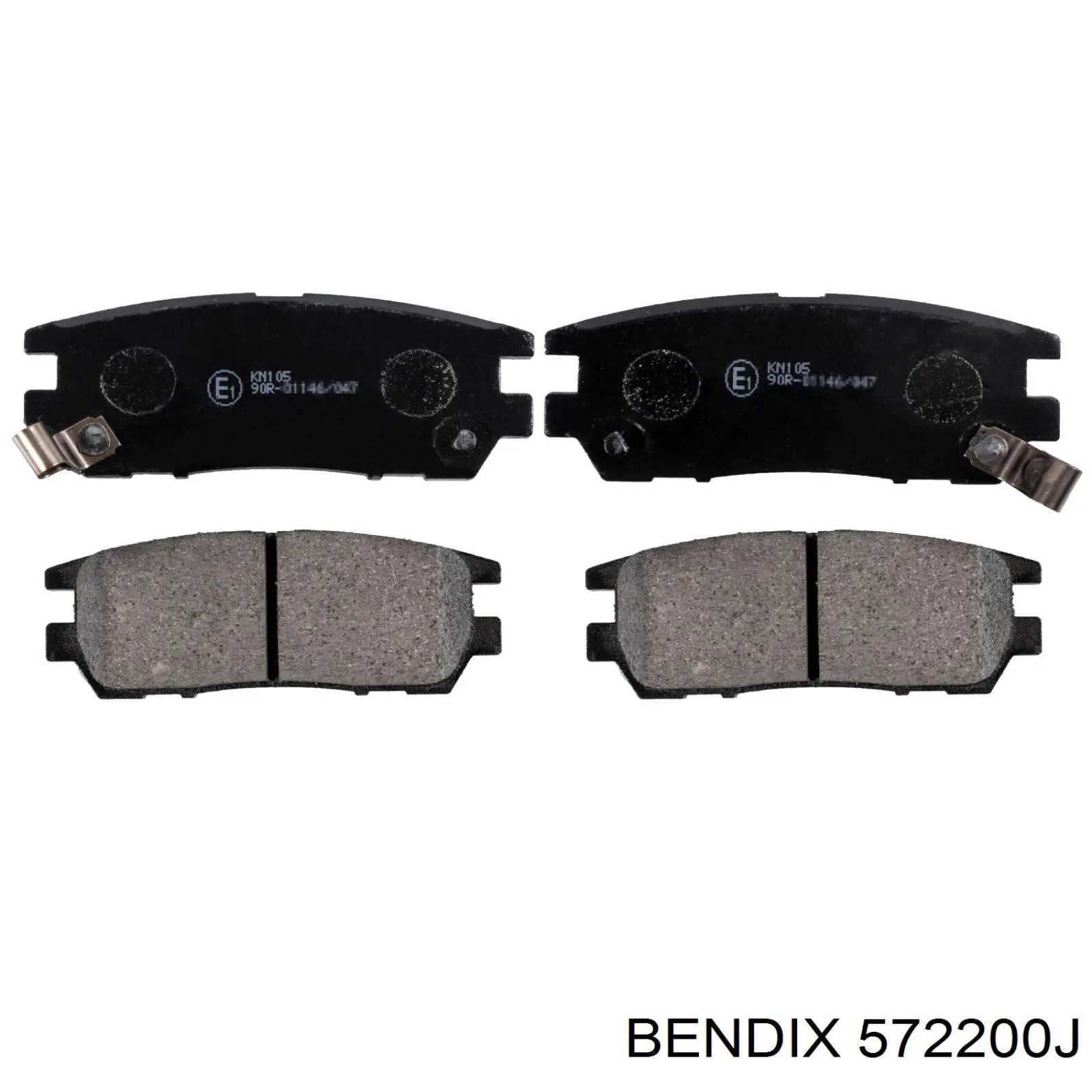 572200J Jurid/Bendix pastillas de freno traseras