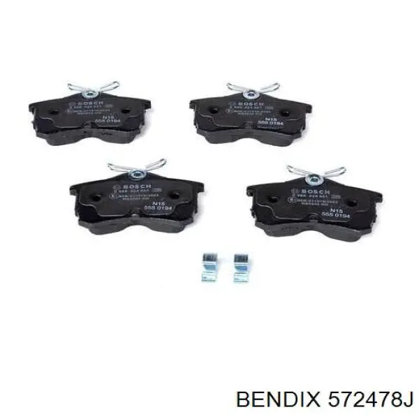 572478J Jurid/Bendix pastillas de freno traseras