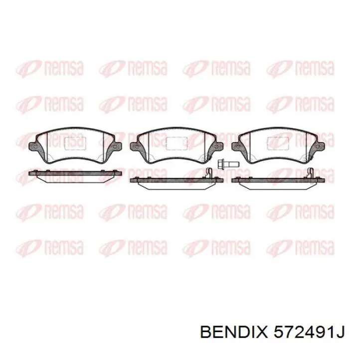 572491J Jurid/Bendix pastillas de freno delanteras