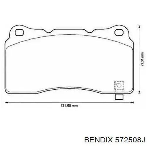 572508J Jurid/Bendix pastillas de freno delanteras