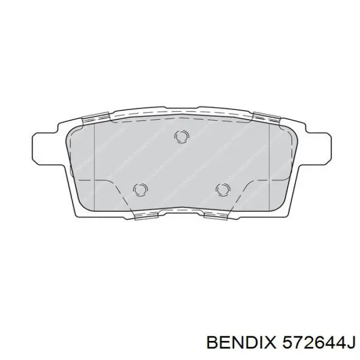 572644J Jurid/Bendix pastillas de freno traseras