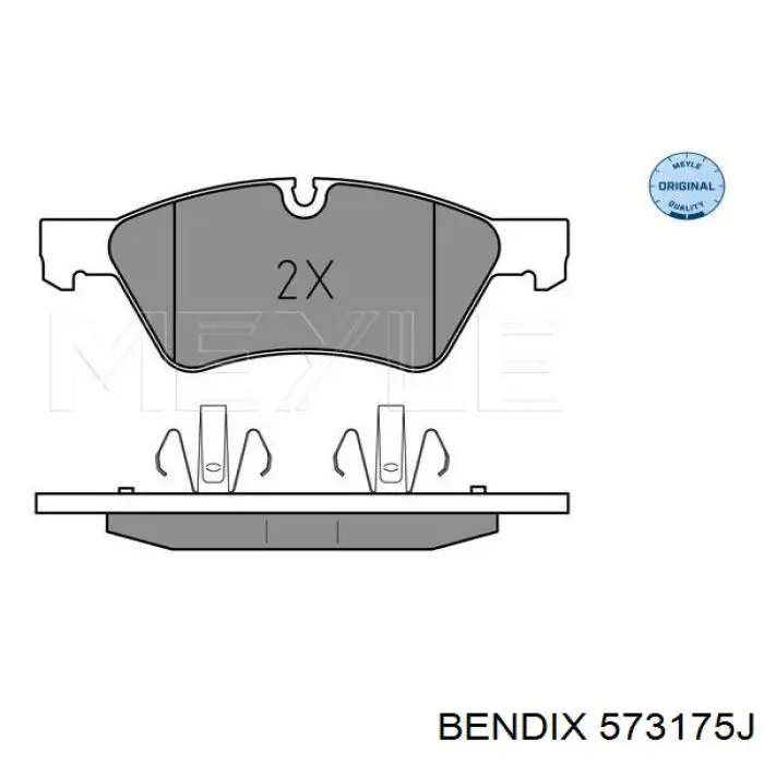 573175J Jurid/Bendix pastillas de freno delanteras