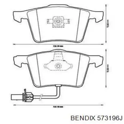 573196J Jurid/Bendix pastillas de freno delanteras