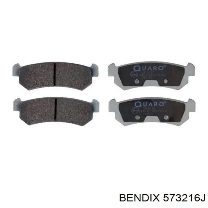 573216J Jurid/Bendix pastillas de freno traseras