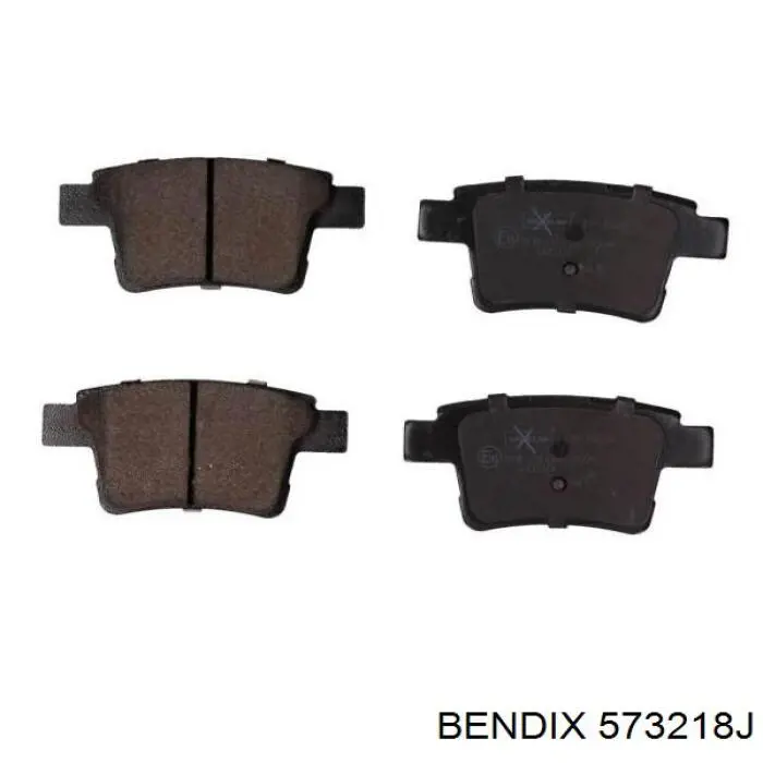 573218J Jurid/Bendix pastillas de freno traseras