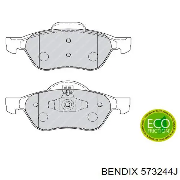 573244J Jurid/Bendix pastillas de freno delanteras