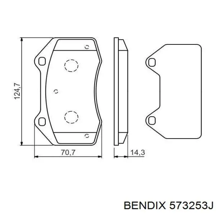 573253J Jurid/Bendix pastillas de freno delanteras