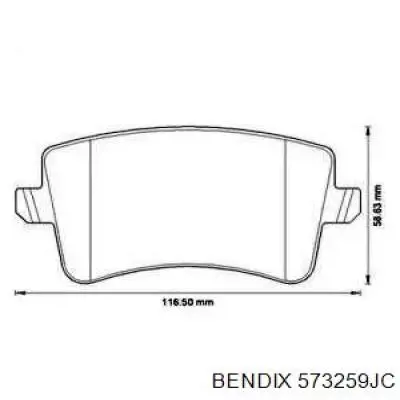 573259JC Jurid/Bendix pastillas de freno traseras