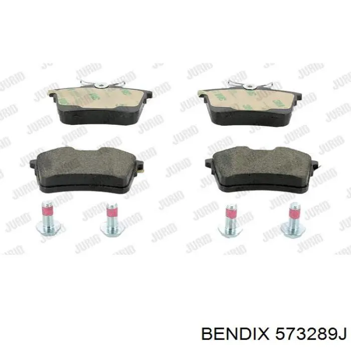 573289J Jurid/Bendix pastillas de freno traseras