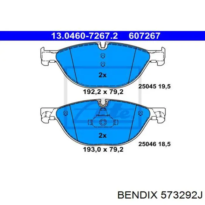 573292J Jurid/Bendix pastillas de freno delanteras