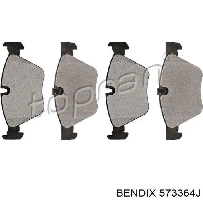 573364J Jurid/Bendix pastillas de freno delanteras