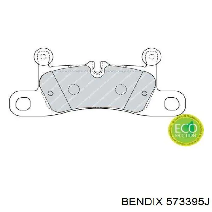 573395J Jurid/Bendix pastillas de freno traseras