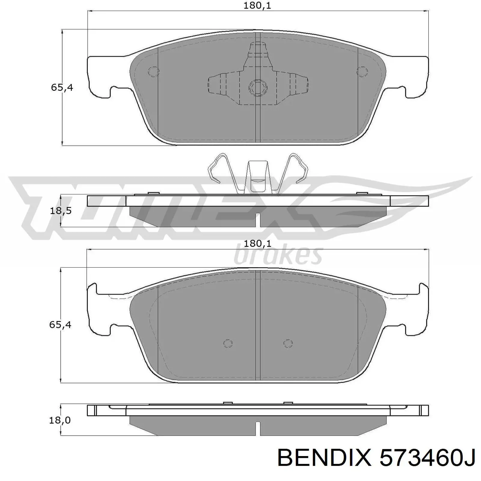 573460J Jurid/Bendix pastillas de freno delanteras