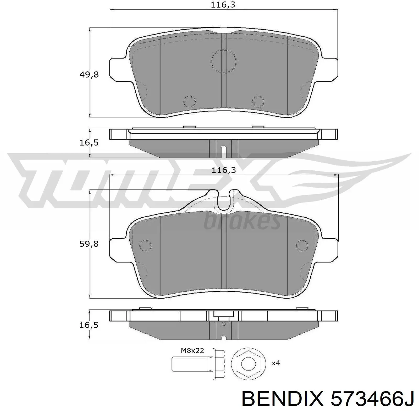  Pastillas de freno traseras para Mercedes GL X166