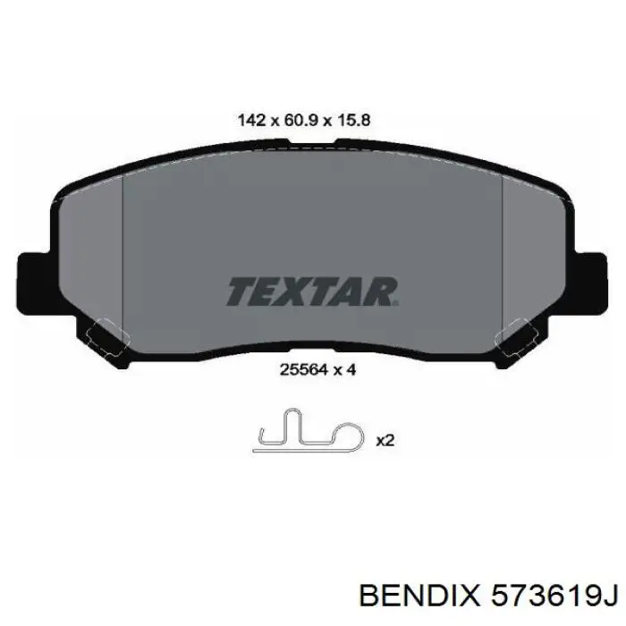 573619J Jurid/Bendix pastillas de freno delanteras