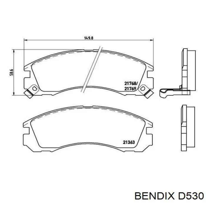 D530 Jurid/Bendix pastillas de freno delanteras