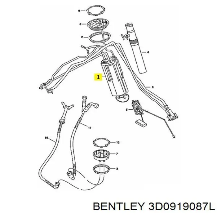 3D0919087L Bentley bomba de combustible eléctrica sumergible