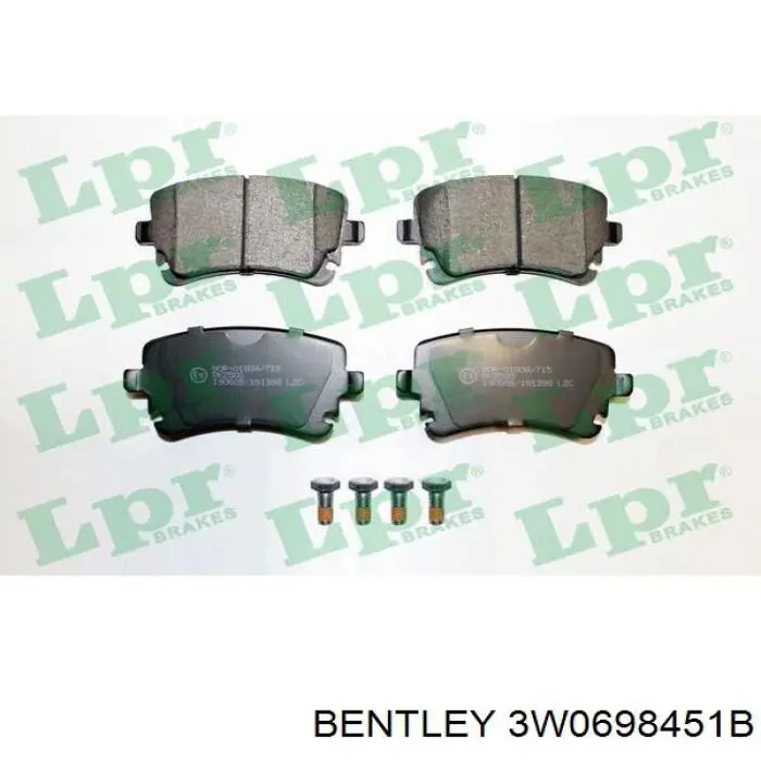 3W0698451B Bentley pastillas de freno traseras