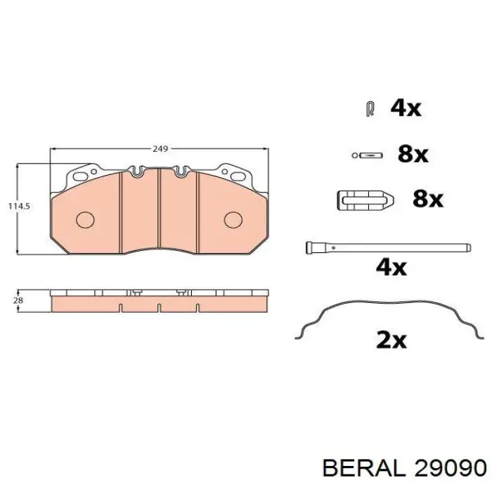 29090 Beral pastillas de freno delanteras