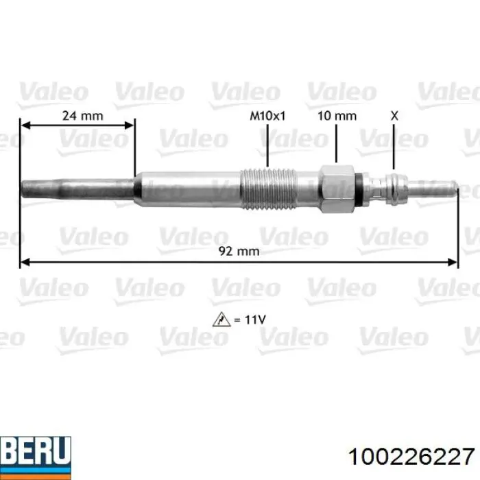 100226227 Beru bujía de incandescencia