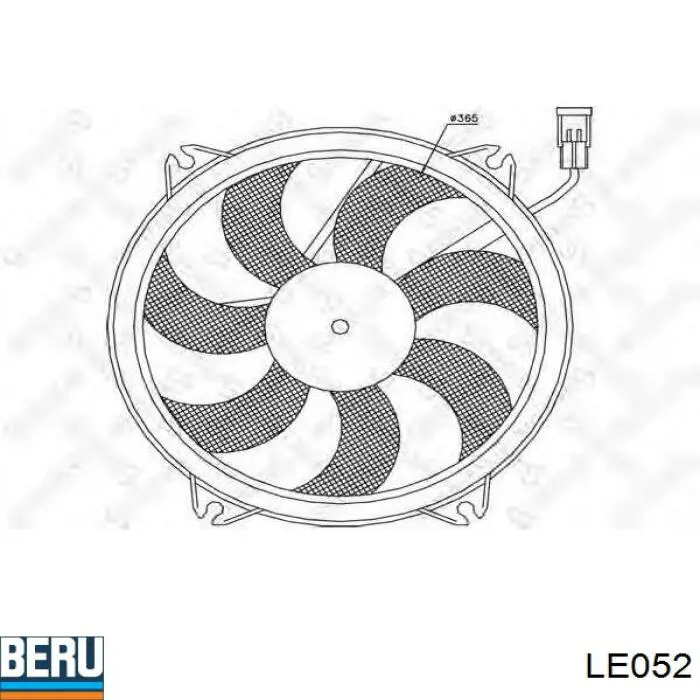  Ventilador (rodete +motor) refrigeración del motor con electromotor completo para Peugeot 307 3A, 3C