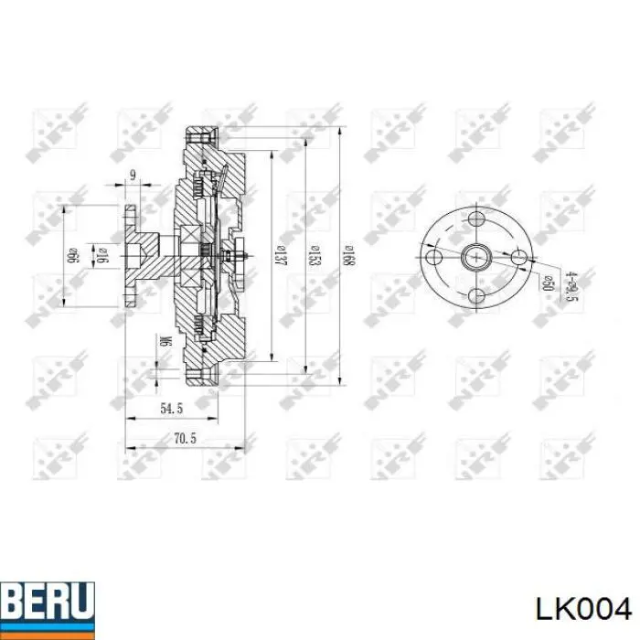 LK004 Beru embrague, ventilador del radiador