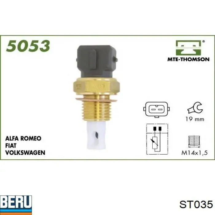  Sensor, temperatura del aire de admisión para Fiat Palio 178DX