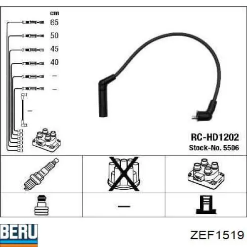 ZEF1519 Beru juego de cables de encendido