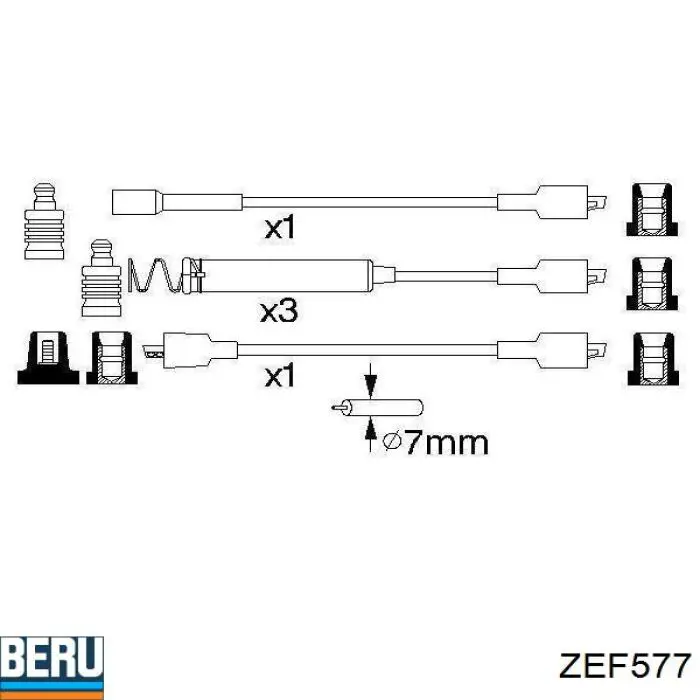 ZEF577 Beru juego de cables de encendido