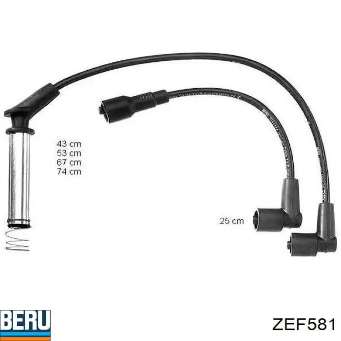 ZEF581 Beru juego de cables de encendido