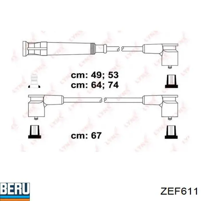 ZEF611 Beru juego de cables de encendido