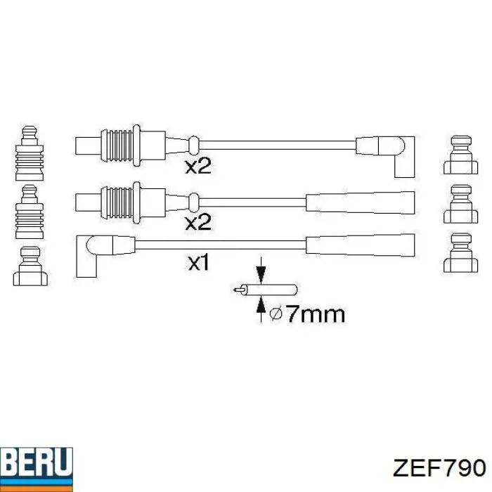 ZEF790 Borg-Warner/KKK juego de cables de encendido