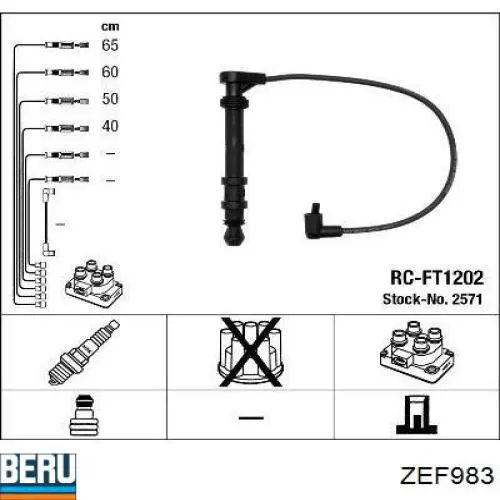  Juego de cables de encendido para Fiat Marea 185