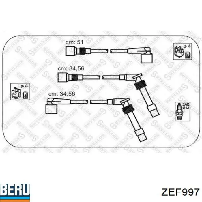 1282044 Opel juego de cables de encendido