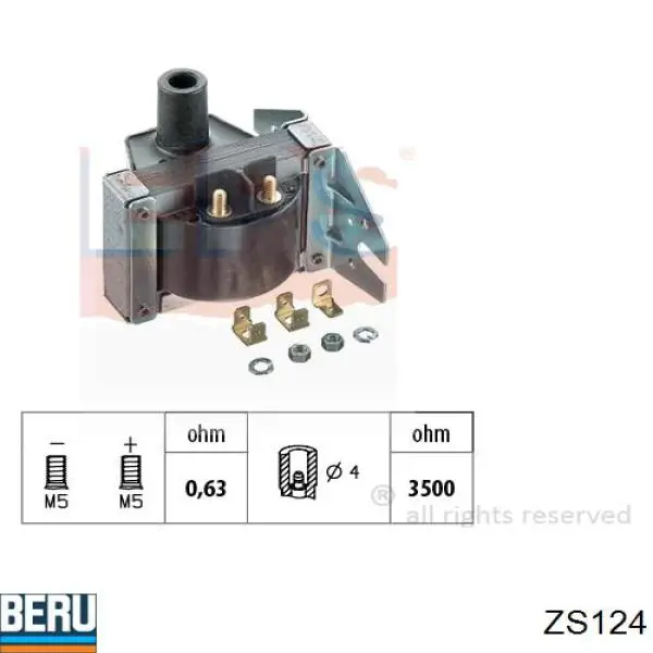 ZS124 Beru bobina de encendido