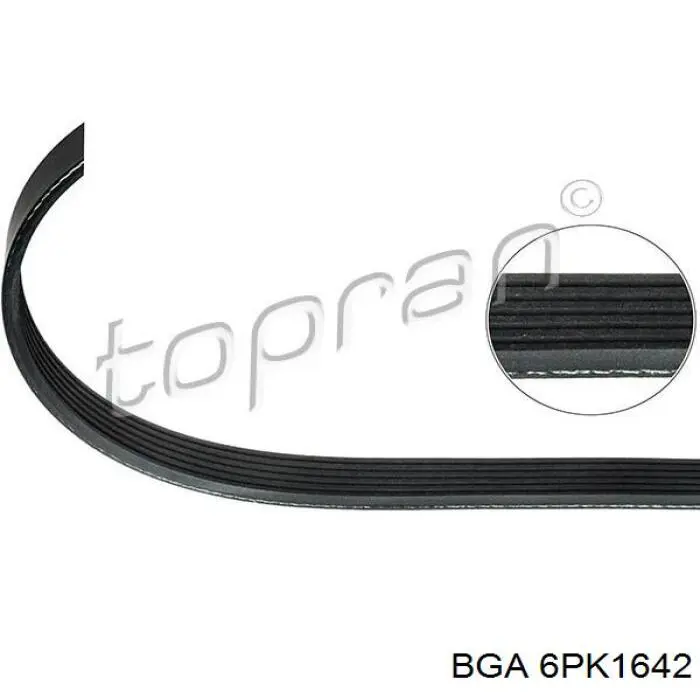 6PK1642 BGA correa trapezoidal