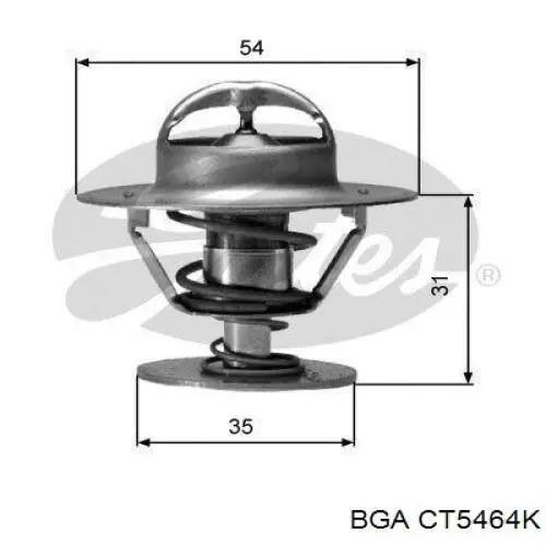 CT5464K BGA termostato, refrigerante