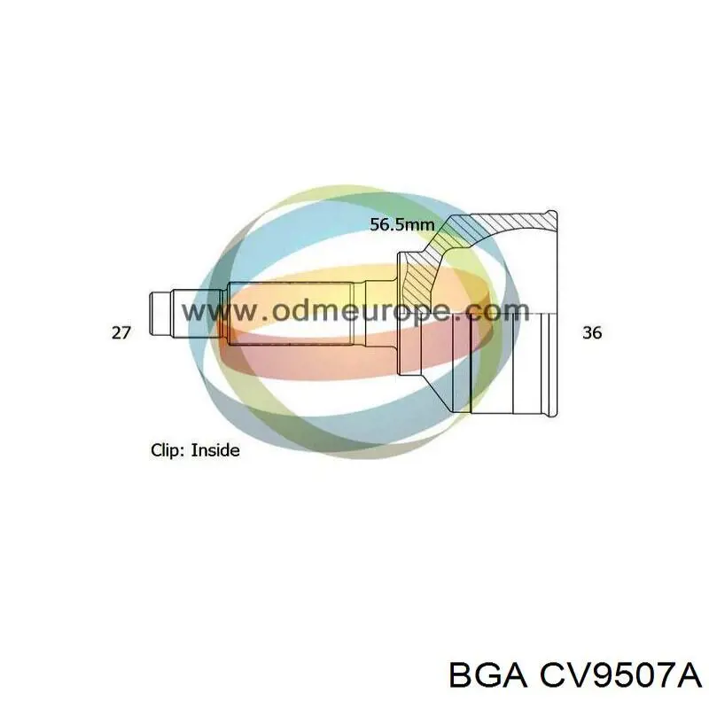 CV9507A BGA junta homocinética exterior delantera