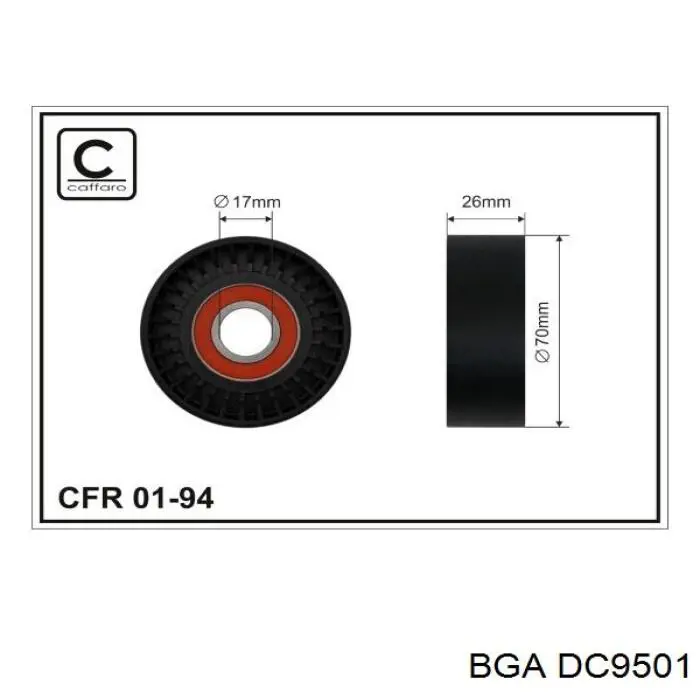 DC9501 BGA tensor de correa, correa poli v