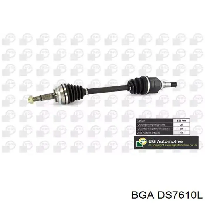 DS7610L BGA árbol de transmisión delantero izquierdo