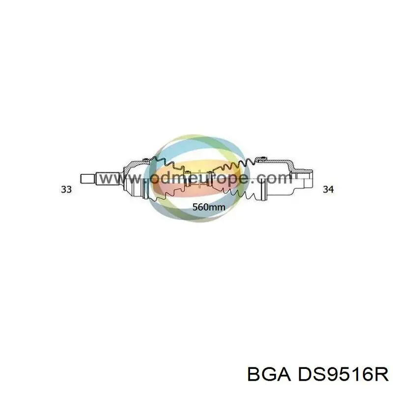 DS9516R BGA árbol de transmisión delantero derecho