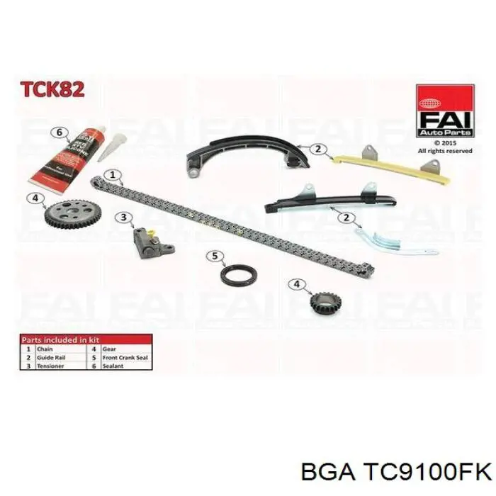 TC9100FK BGA kit de cadenas de distribución