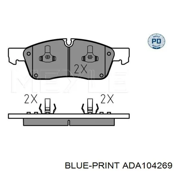 ADA104269 Blue Print pastillas de freno delanteras