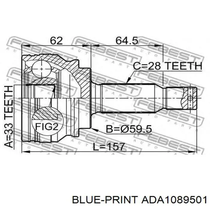 05085220AC Chrysler árbol de transmisión delantero izquierdo