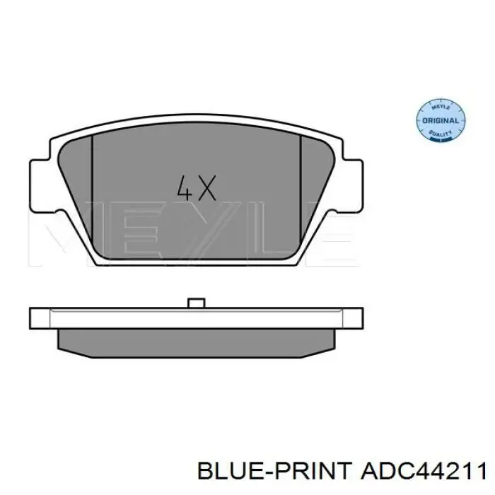 ADC44211 Blue Print pastillas de freno traseras