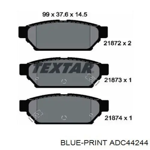 652781 Proton pastillas de freno traseras